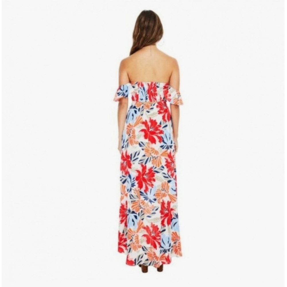 ASTR The Label Floral Strapless Off The Shoulder Maxi Summer Dress - Picture 14 of 14